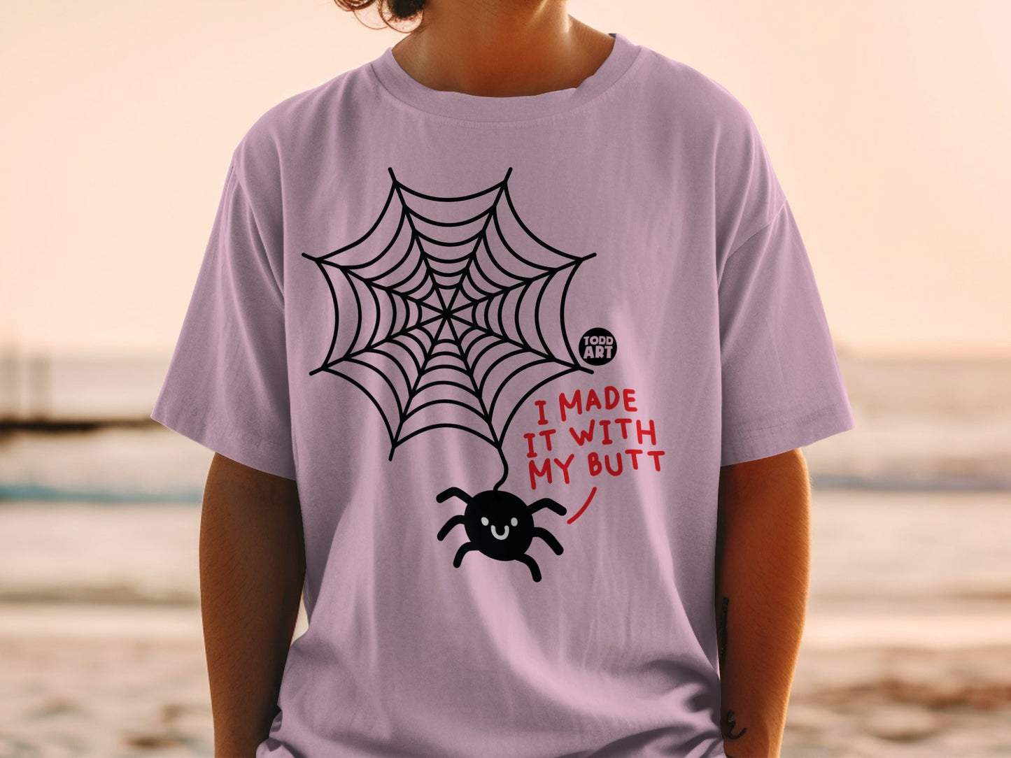 Funny Spider Web I Made It With My Butt T-shirt