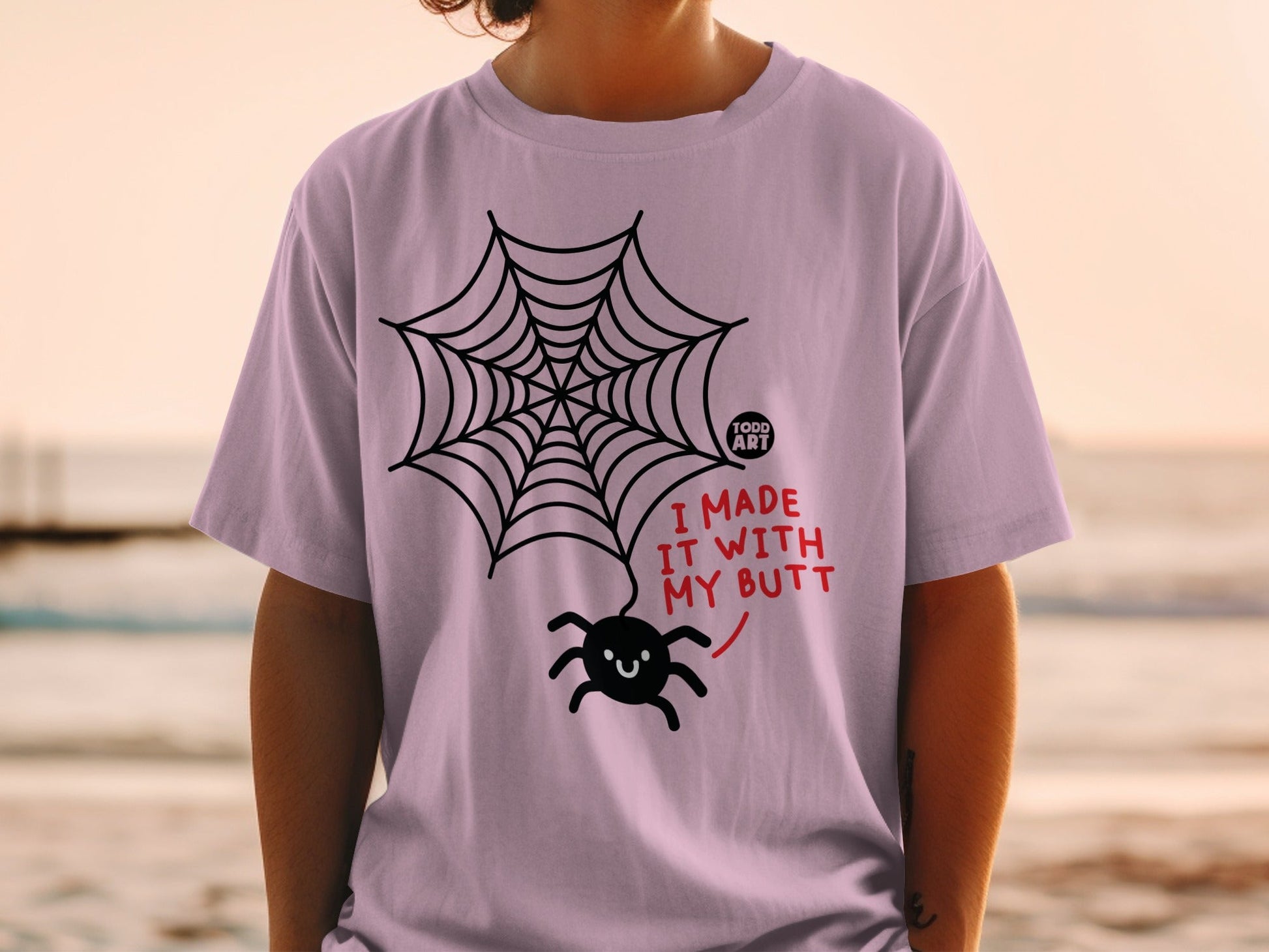 Funny Spider Web I Made It With My Butt T-shirt
