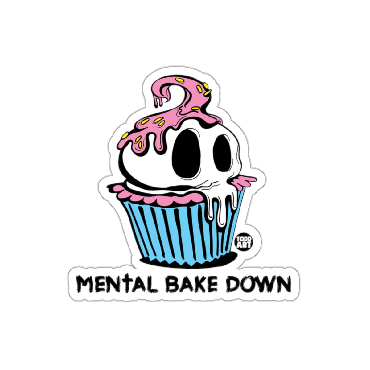 Mental Bake Down Cupcake Sticker Product