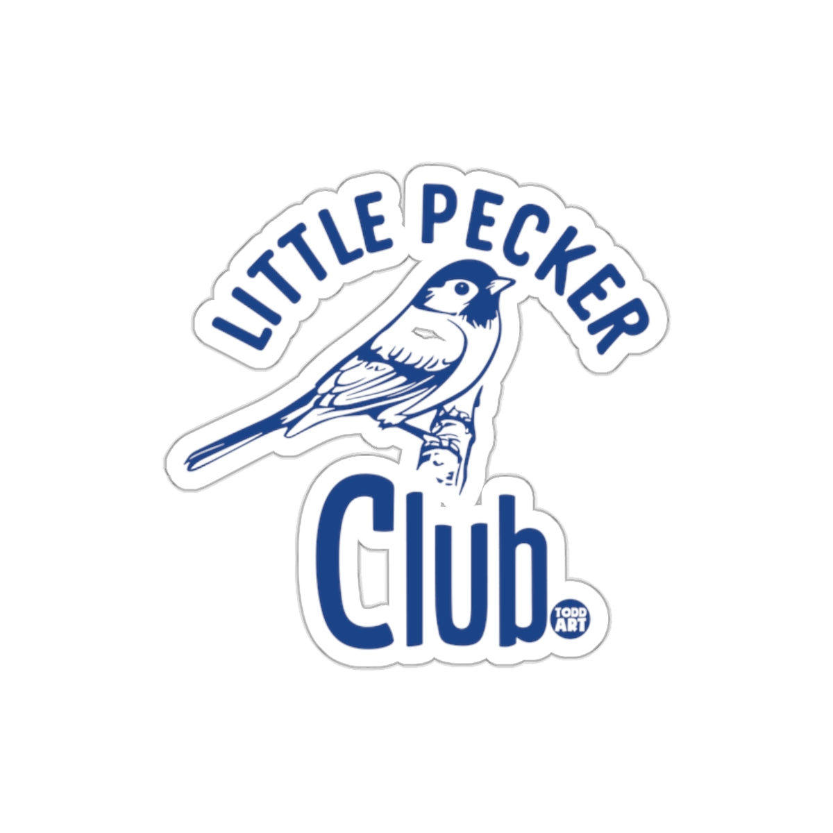 Little Pecker Club Unique Bird Design Sticker