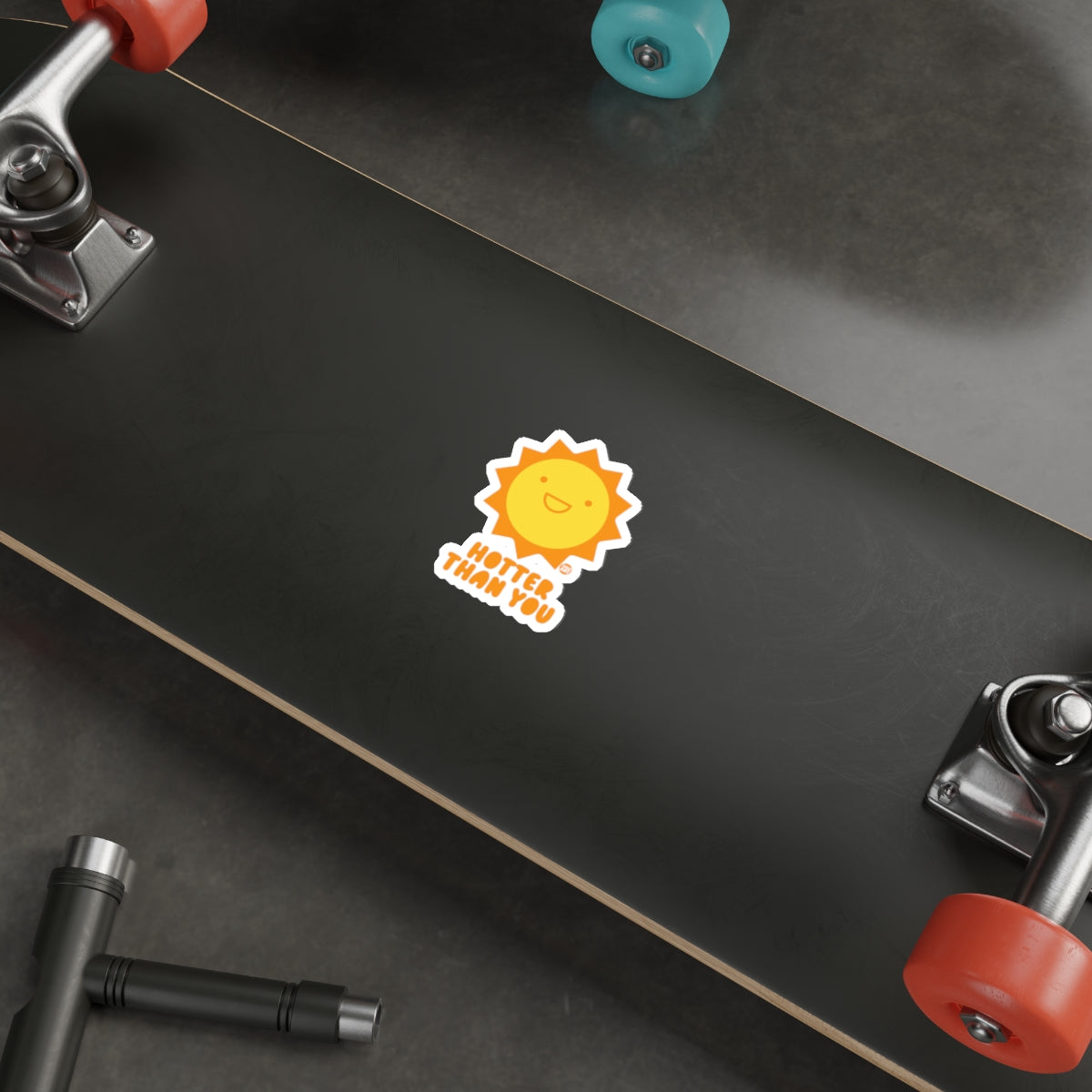 Hotter Than You Sun Skateboard Graphic Sticker
