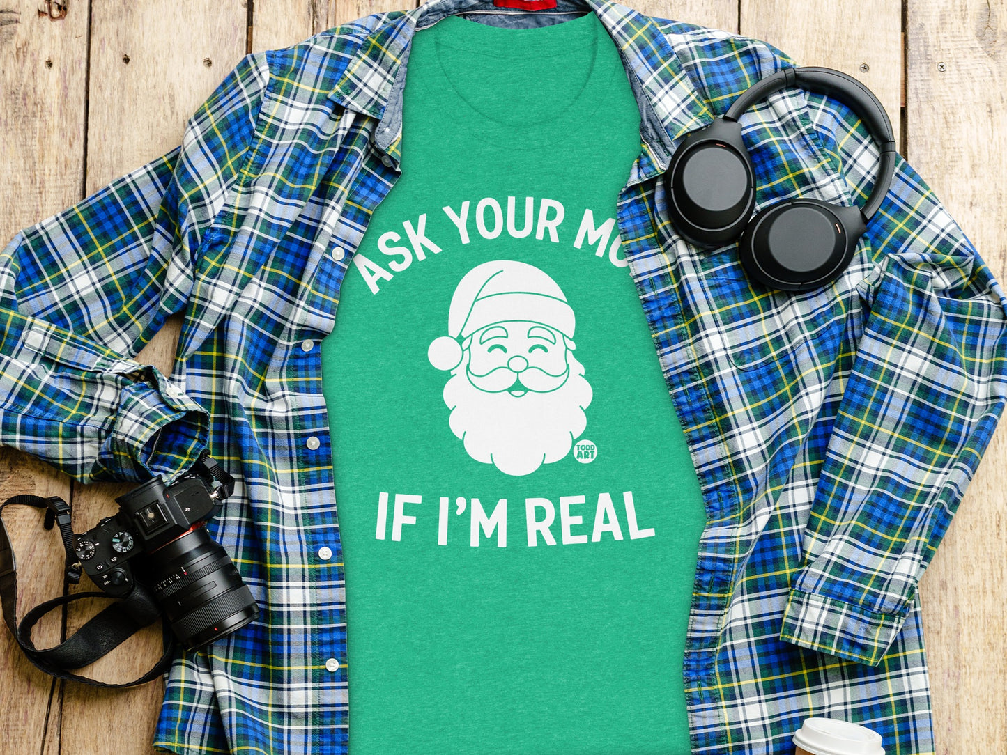 Ask Your Mom If I'm Real Santa Graphic Tee