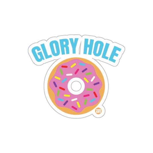 Glory Hole Sprinkled Donut Cartoon Sticker