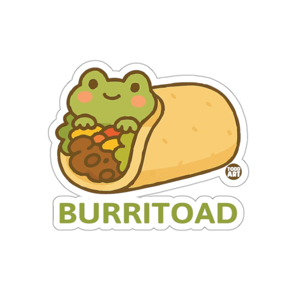 Adorable Burritoad Cartoon Art Sticker for Decoration
