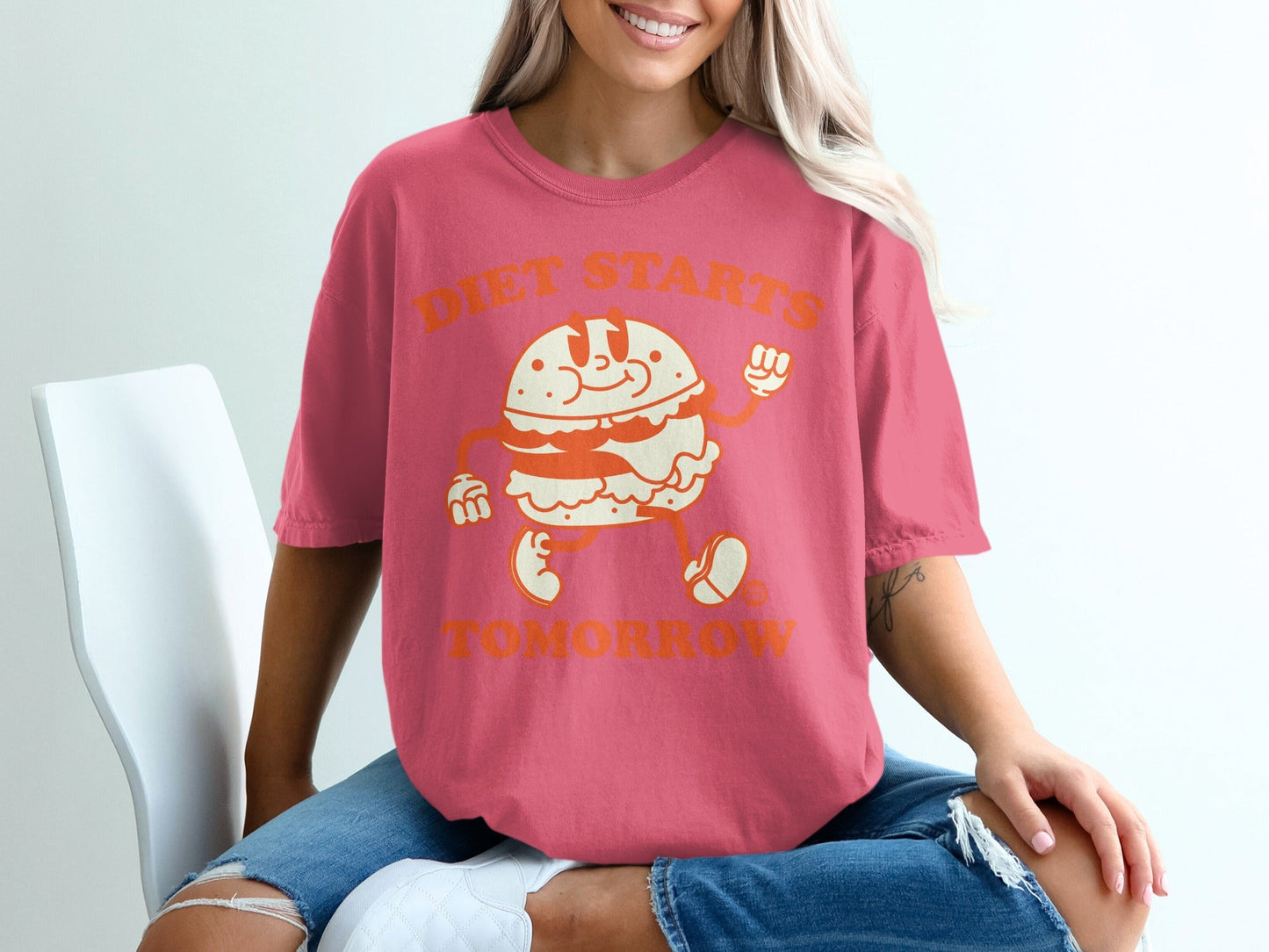 Diet Starts Tomorrow Graphic Tee Funny Shirt
