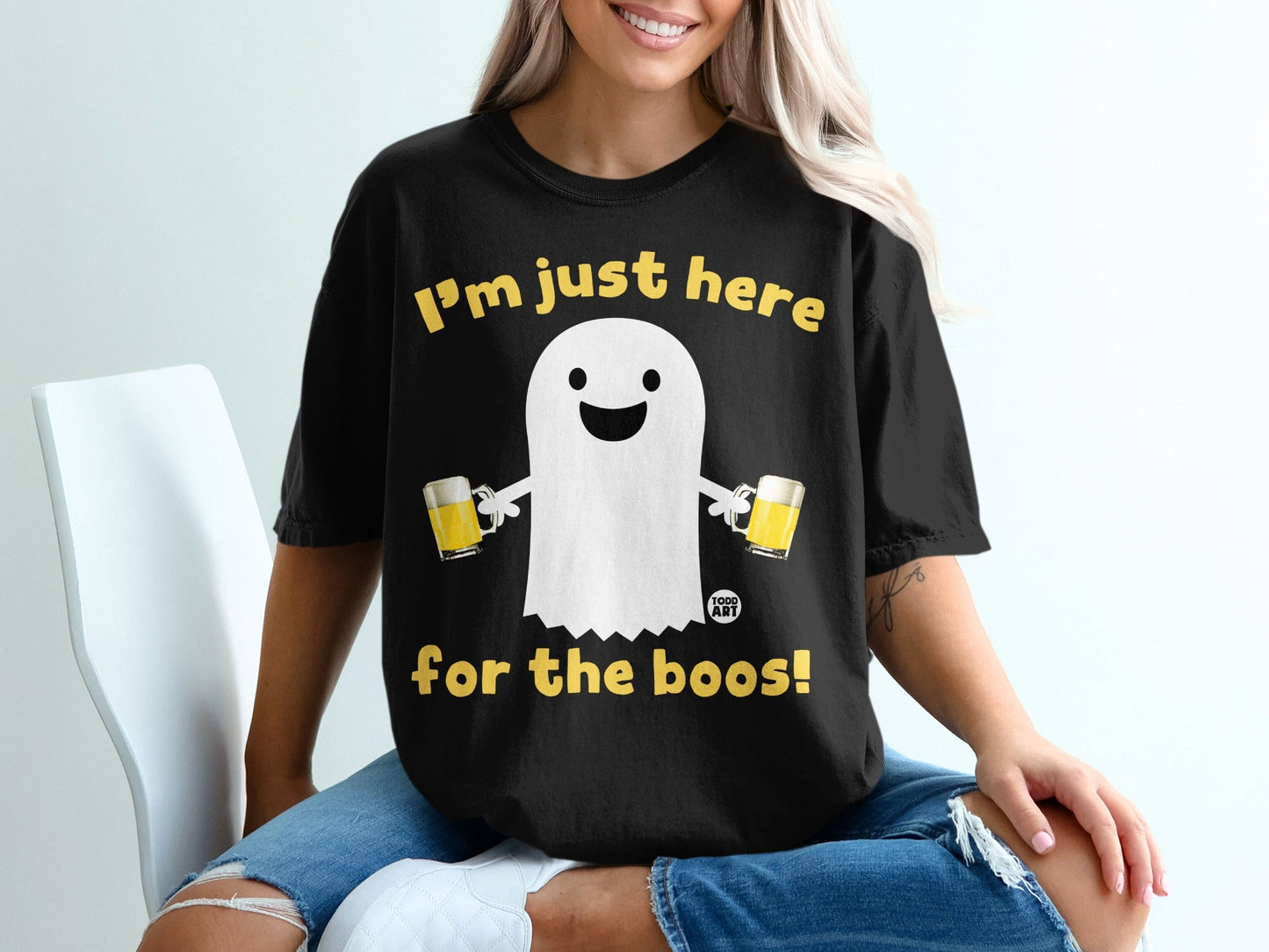 I'm Just Here for the Boos Ghost Graphic T-shirt