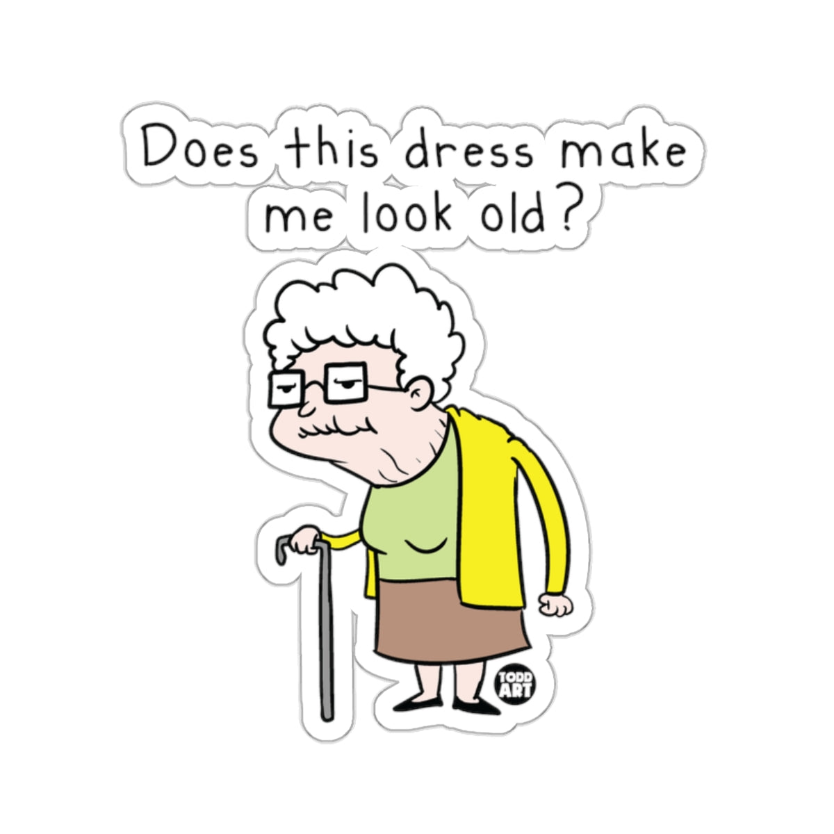 Does this dress make me look old sticker