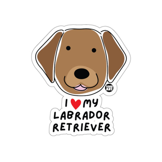 I Love My Labrador Retriever Dog Sticker Product