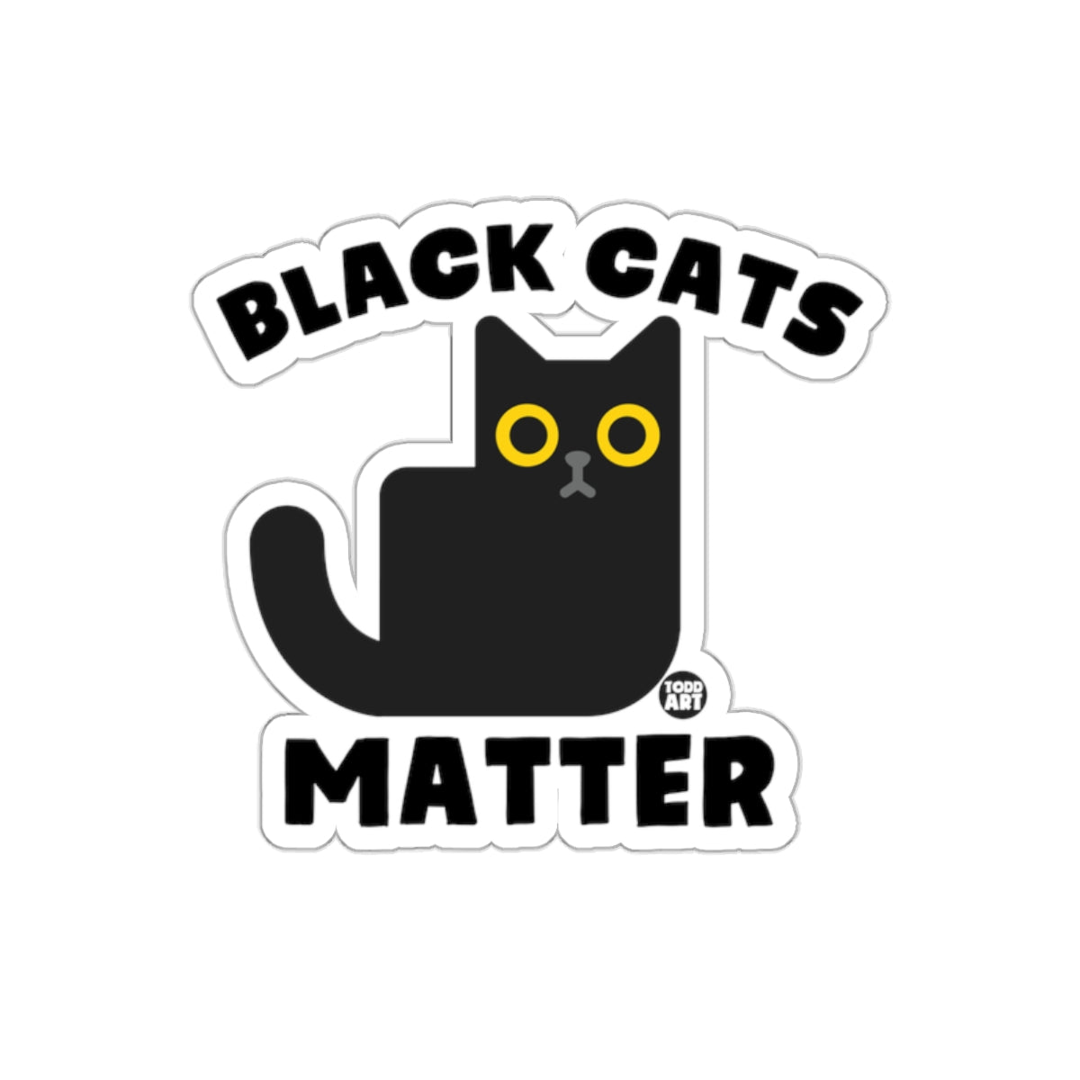 Black Cats Matter Cute Illustration Art Stickers