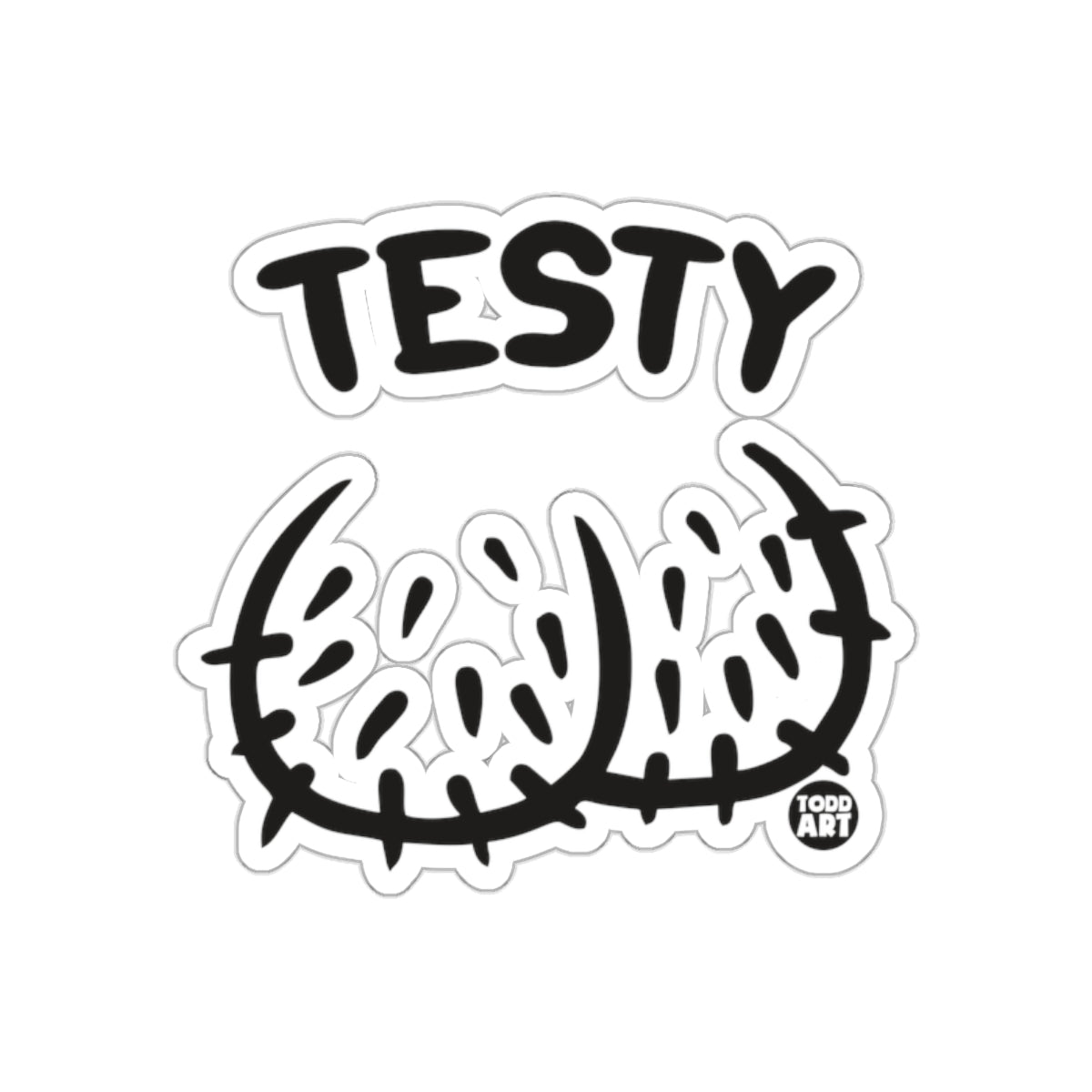 Testy Todd Art Sticker Fun and Unique Design Sticker