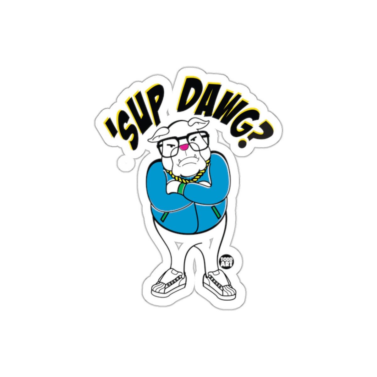 'Sup Dawg Funny Bulldog Sticker Funny Sticker Product