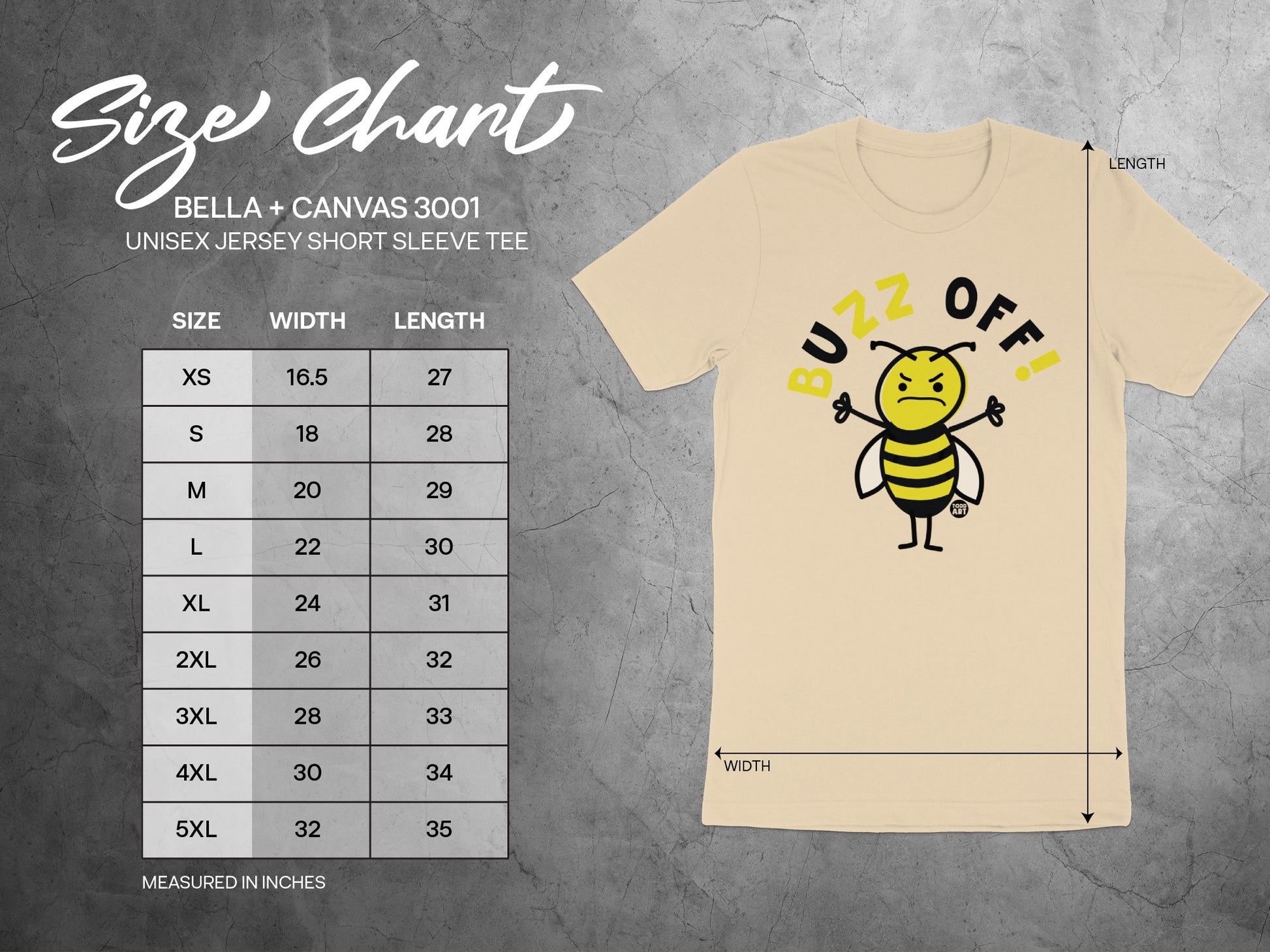 Buzz Off Angry Bee Unisex Jersey Short Sleeve Tee
