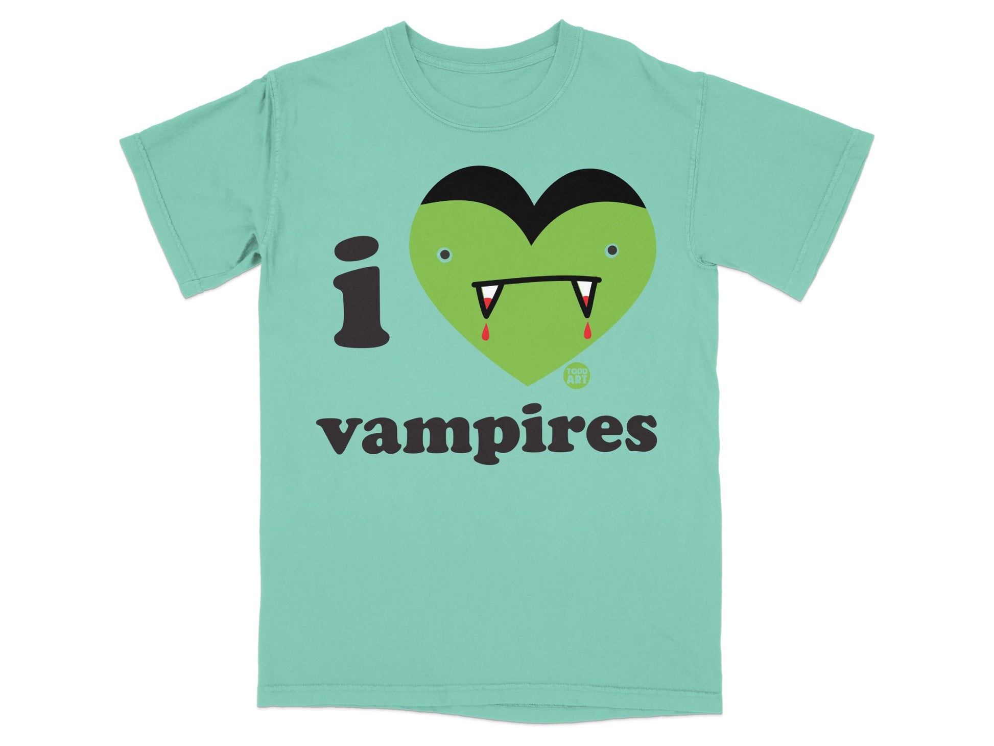 I Love Vampires Graphic Tee Halloween Style Shirt