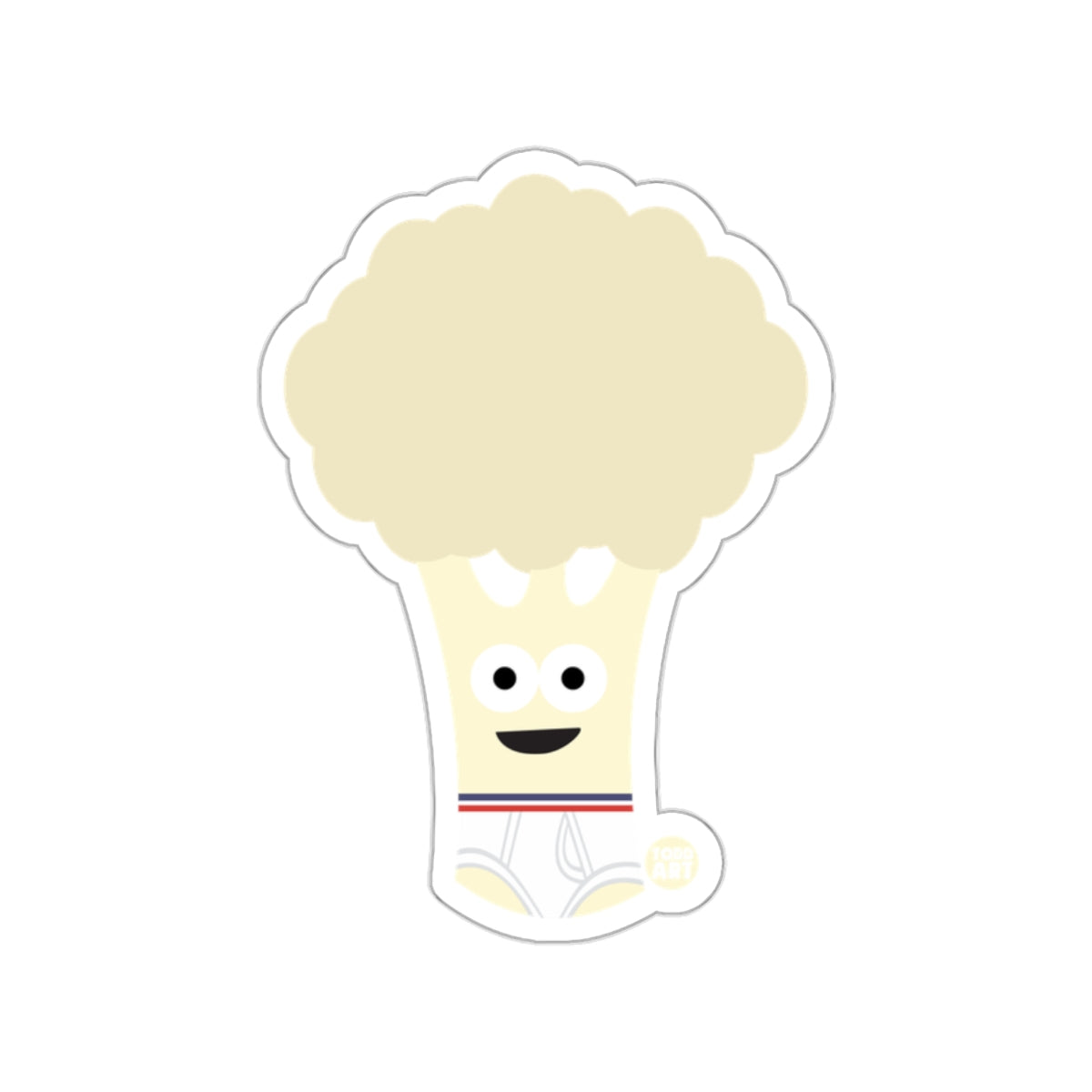 Cute Cartoon Cauliflower Character Sticker Sheet