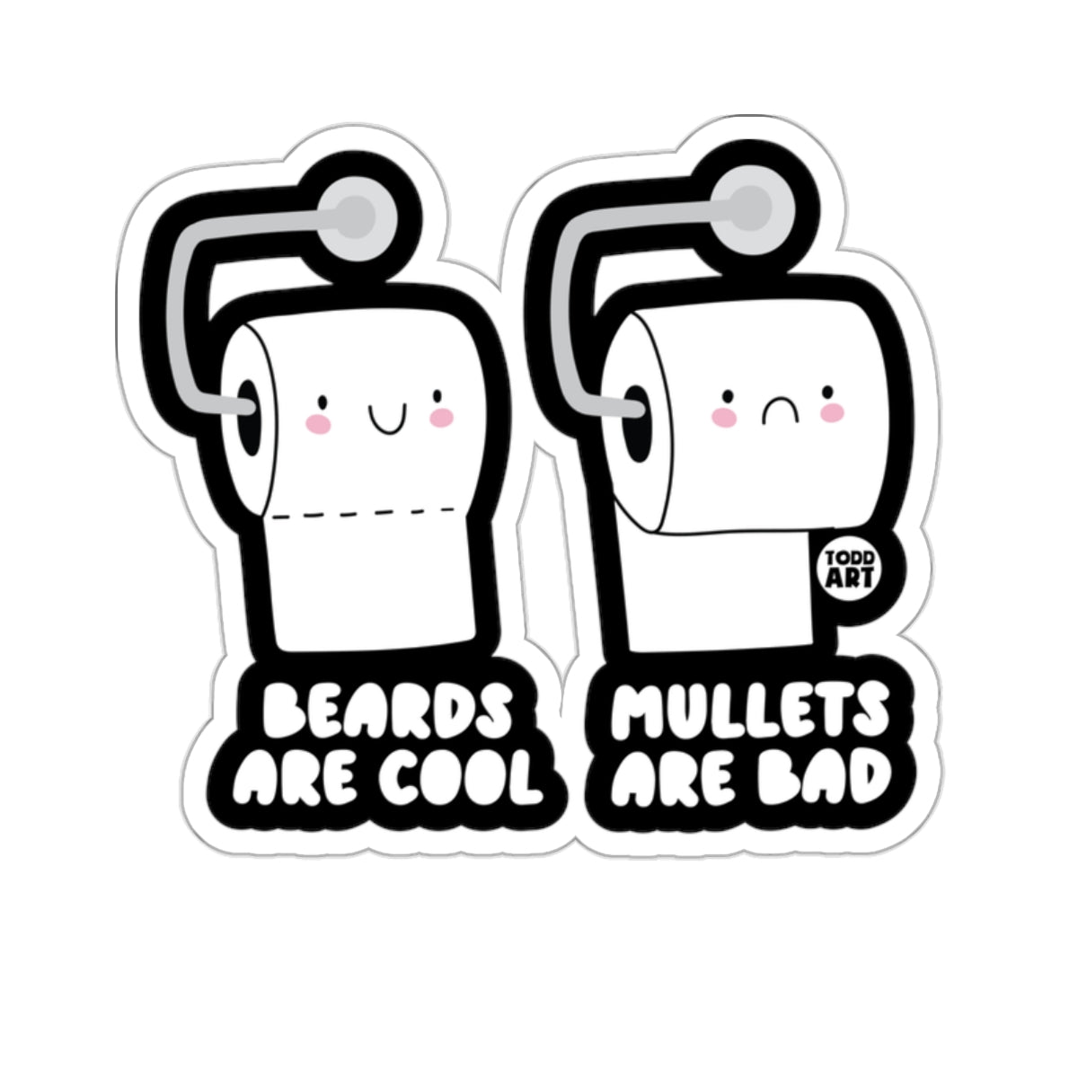 Beards Are Cool Mullets Are Bad Toilet Paper 