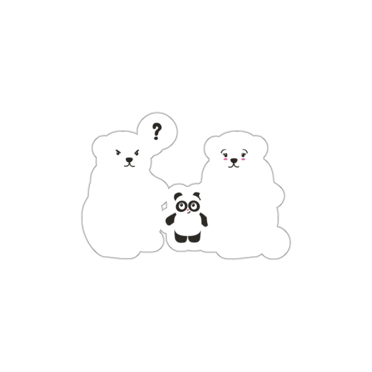 Cute Bear and Panda Sticker for All Ages