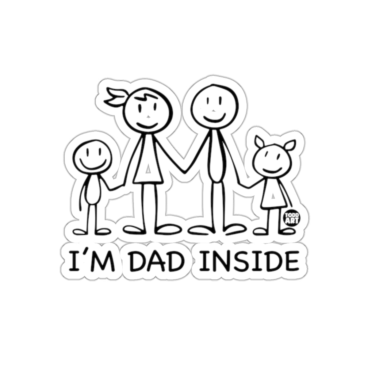I'm Dad Inside Sticker for Family Pride