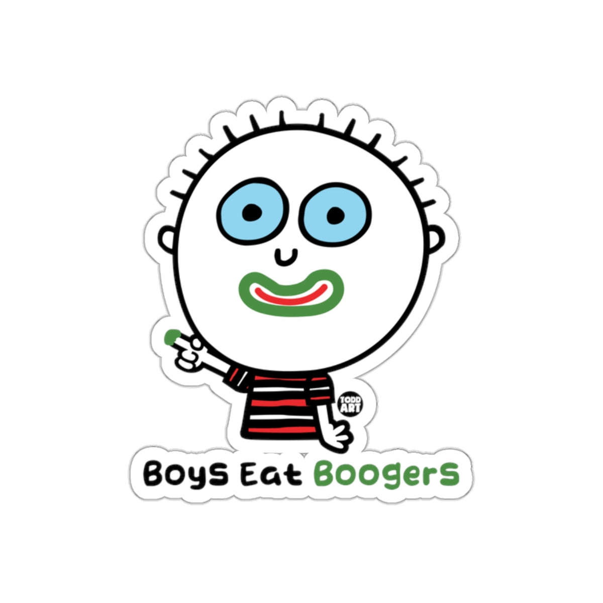 Boys Eat Boogers Cartoon Sticker Product