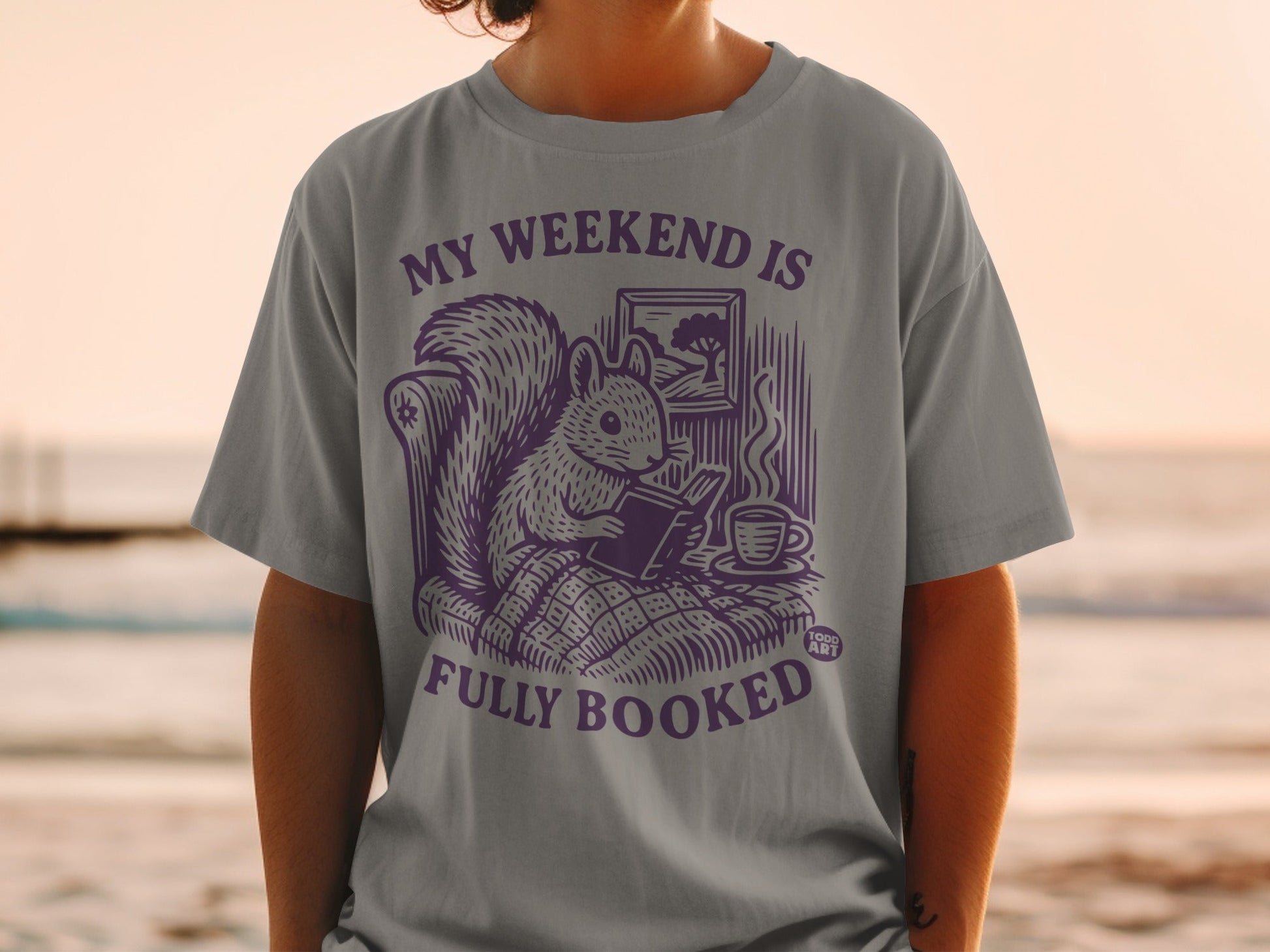 My Weekend Is Fully Booked Squirrel Design Shirt