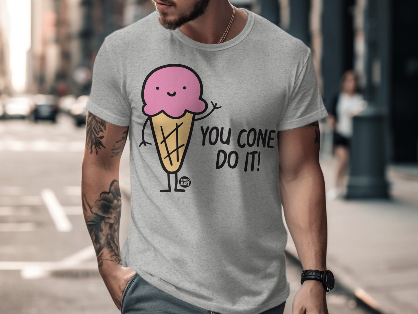 You Cone Do It Ice Cream Graphic T-shirt