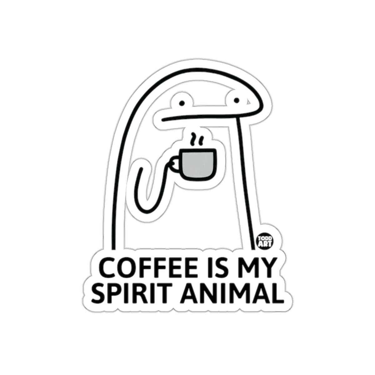 Coffee is My Spirit Animal Sticker