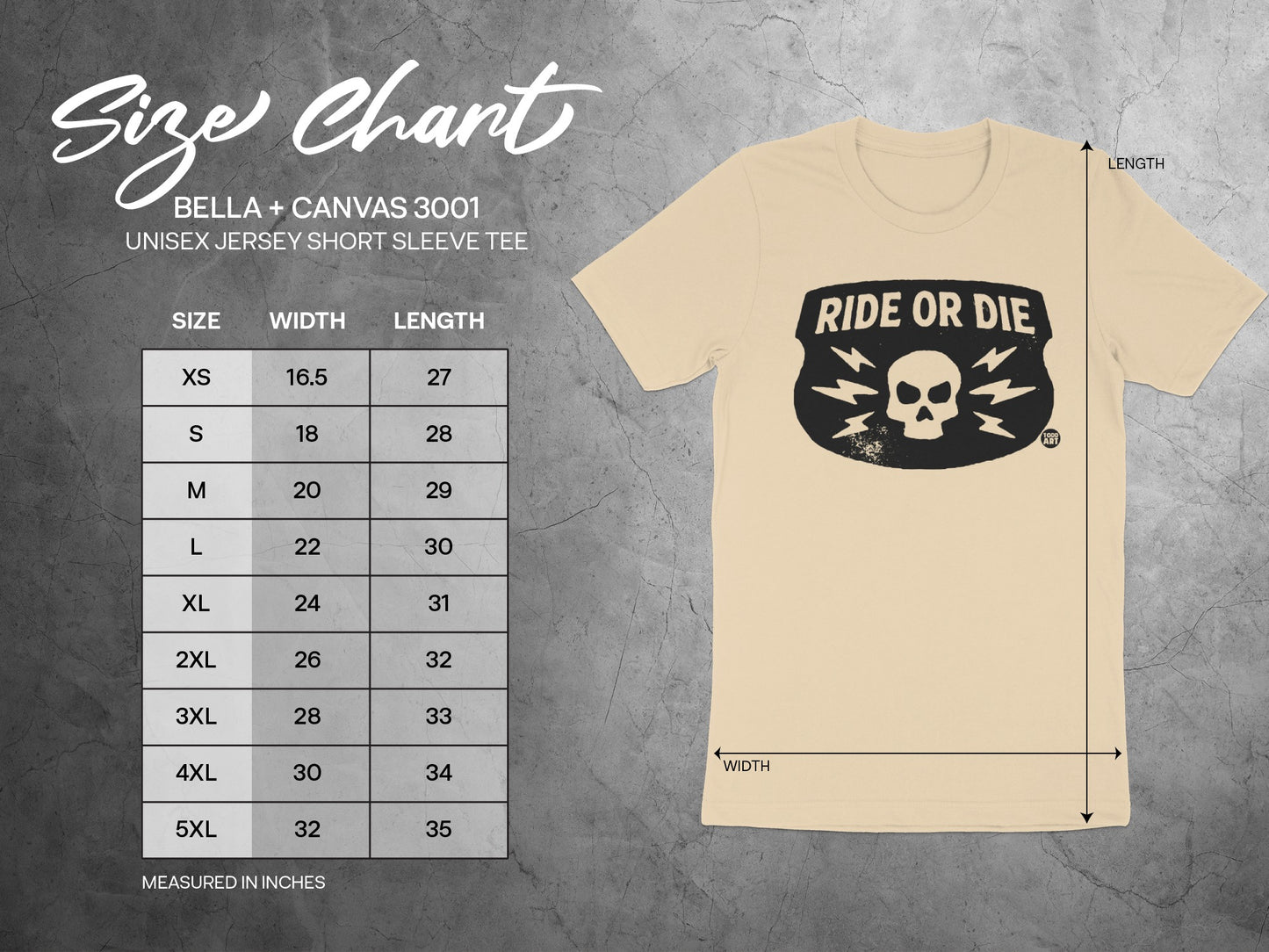 Ride or Die Skull Graphic Unisex Short Sleeve Tee