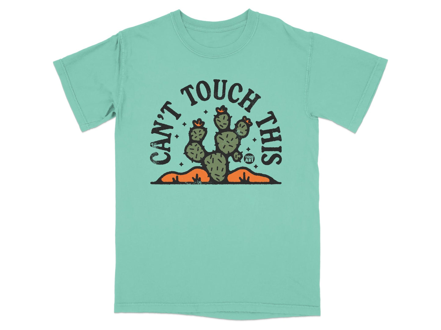 Can't Touch This Cactus Design Graphic T-Shirt