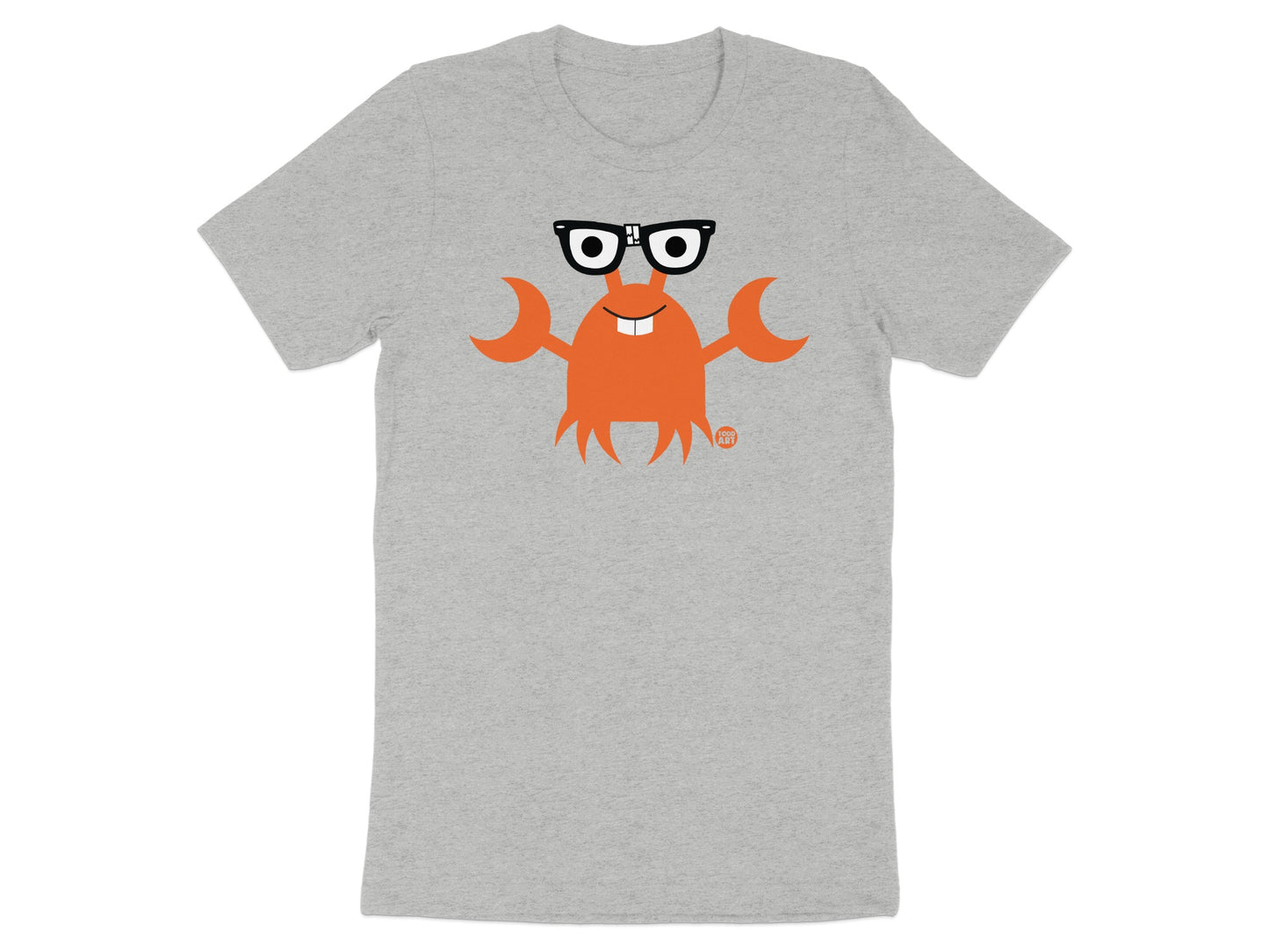 Cool Geeky Crab with Glasses Graphic Tee