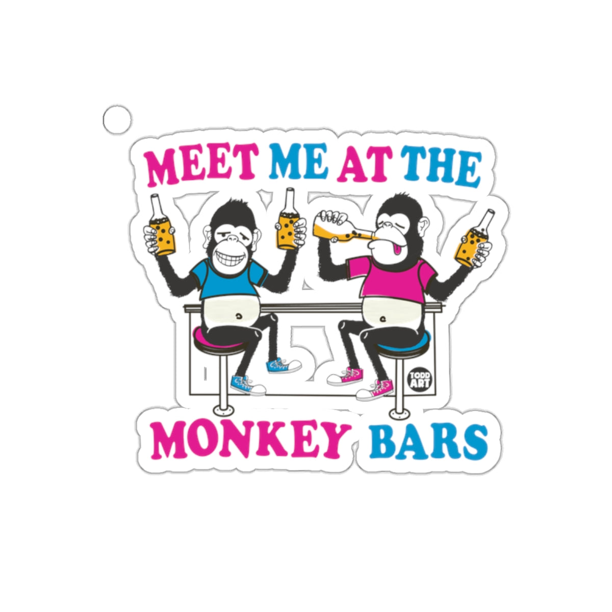 Meet Me at the Monkey Bars Graphic Design Sticker