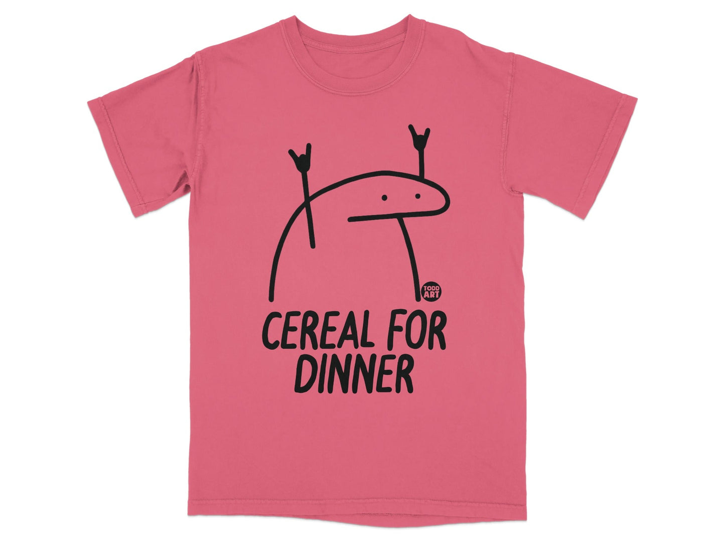Cereal For Dinner Funny Quote Graphic Design Shirt