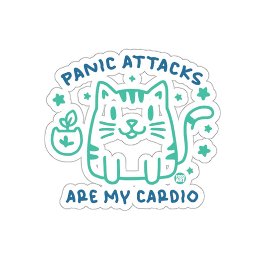 Panic Attacks Are My Cardio Cat Sticker