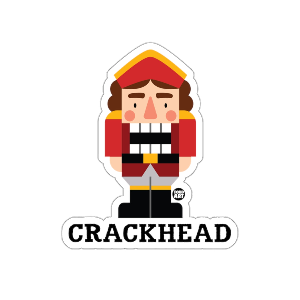 Crackhead Nutcracker Parody Sticker Art Fun Decal