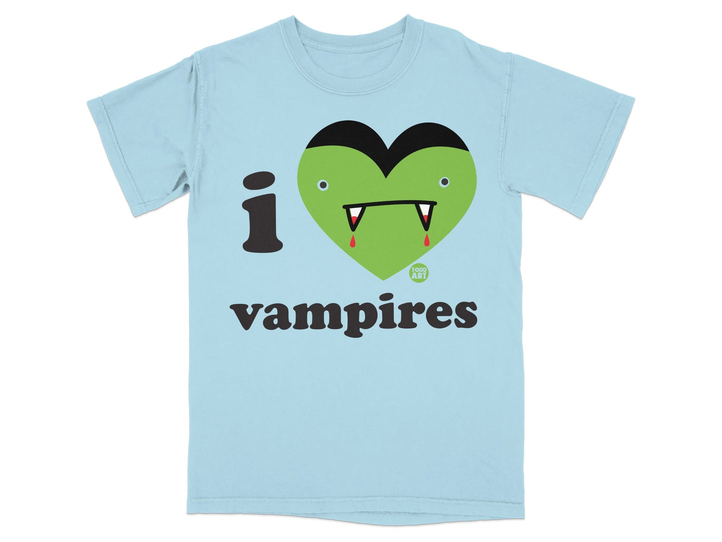 I Love Vampires Funny Graphic Tee Halloween Shirt