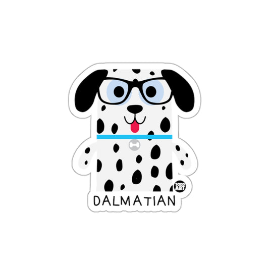 Cute Cartoon Dalmatian with Glasses Sticker