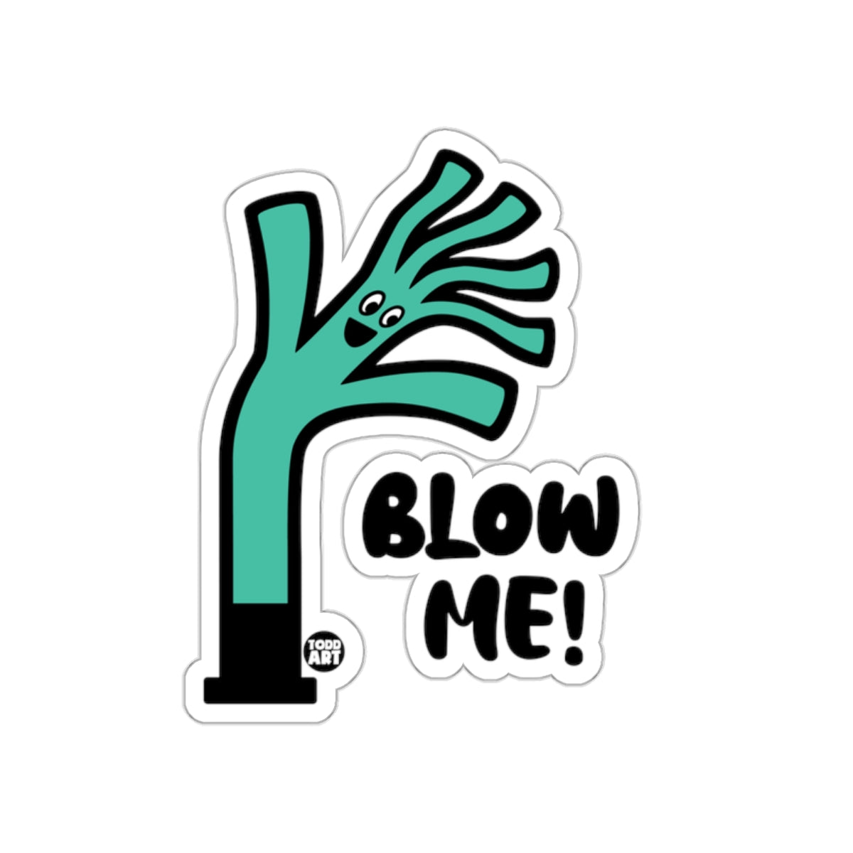 Blow Me Funny Inflatable Character Sticker