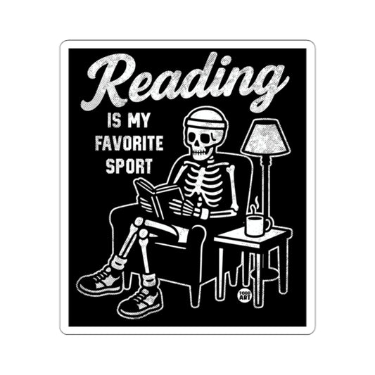 Reading Is My Favorite Sport Skeleton Art Print