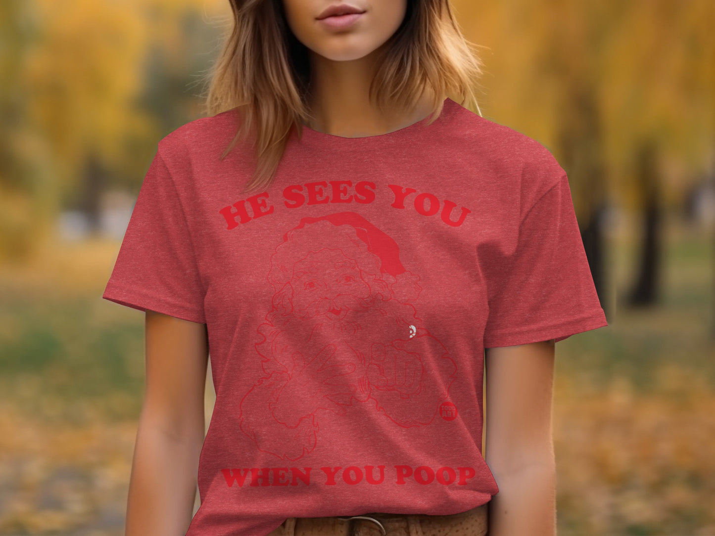 He Sees You When You Poop Santa Claus Shirt
