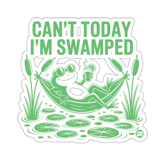 Funny Frog Swamped Hammock Chilling Lily Pads Humor product type