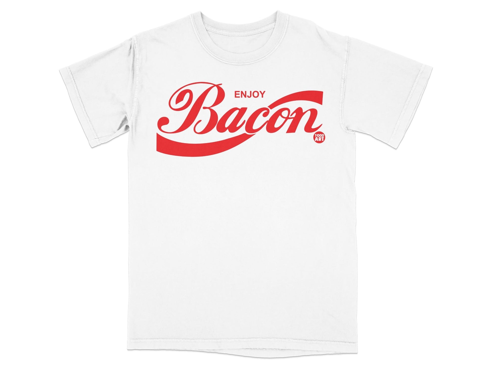 Enjoy Bacon Graphic Tee Shirt Fun Casual Wear