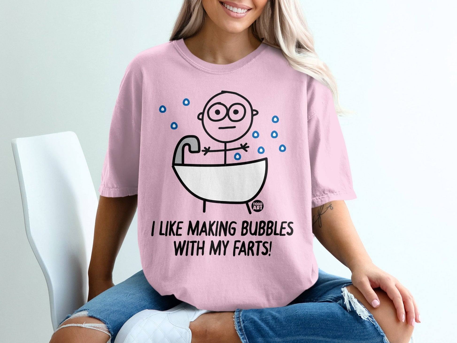 I Like Making Bubbles With My Farts Funny T-shirt