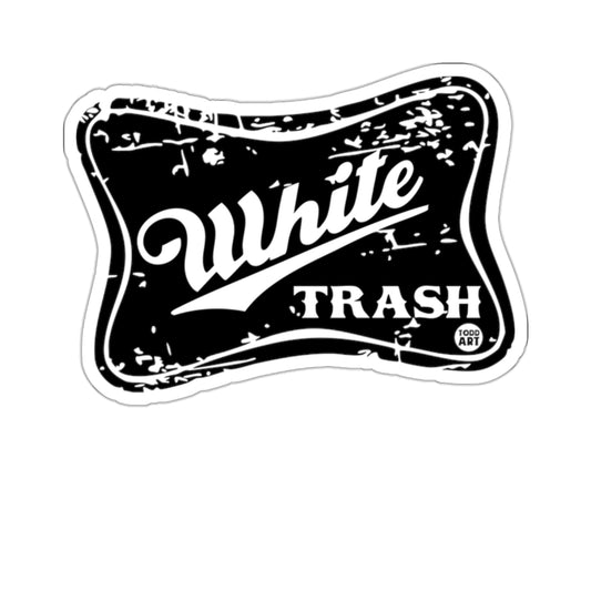 White TRASH TODD ART Scroll Banner Graphic product type