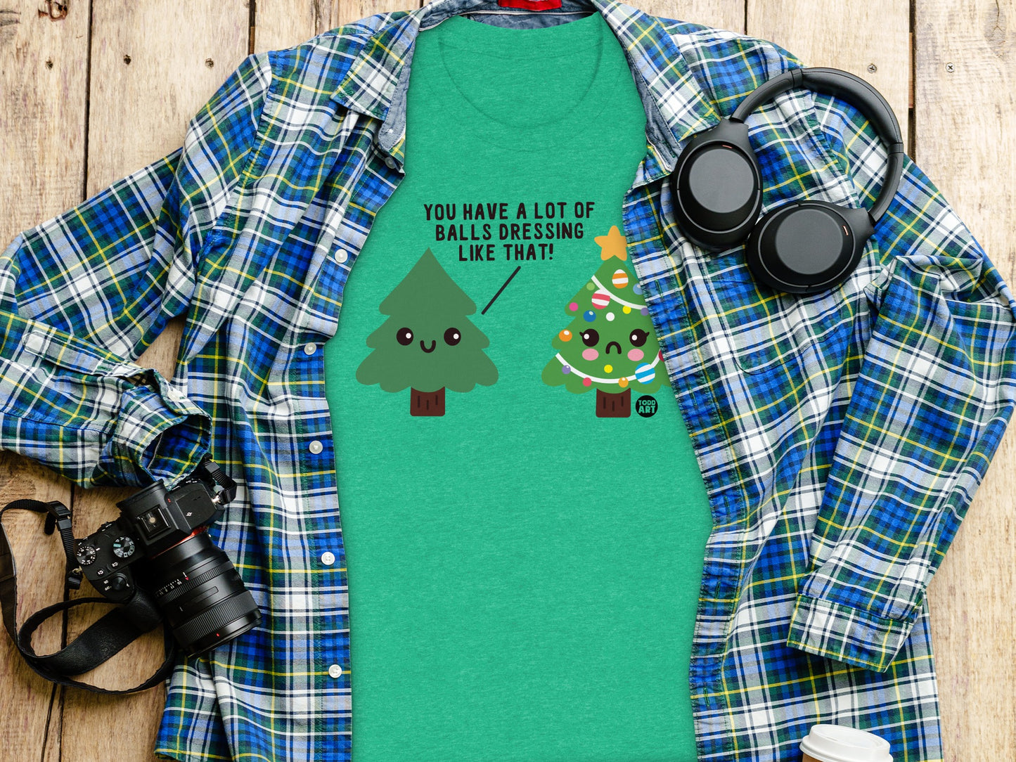 Humorous Christmas Trees Graphic Tee