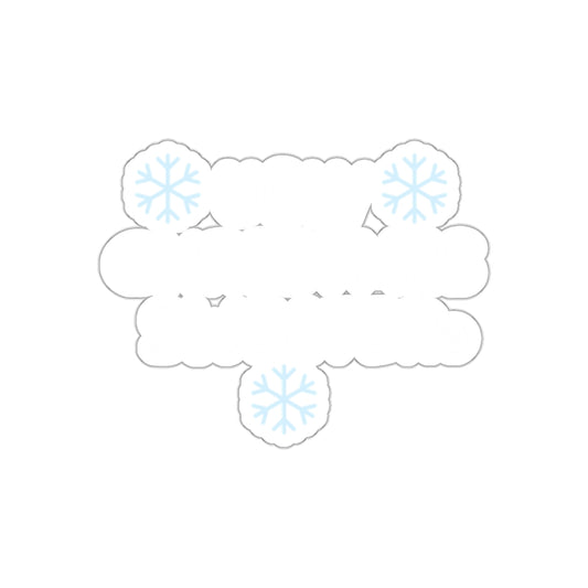 Ugly Christmas Sweater Design with Snowflakes Sticker