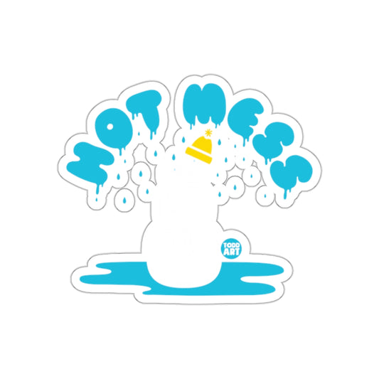Not Me Todd Art Snowman Melting Sticker Design
