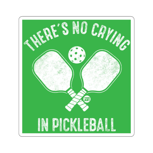 THERE'S NO CRYING IN PICKLEBALL sticker product type