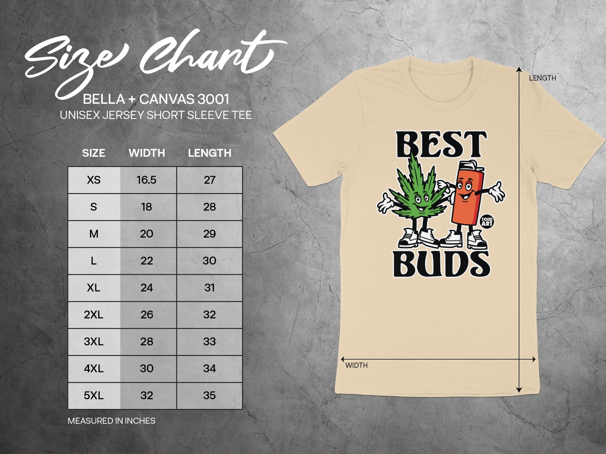 Creative Unique Fun Best Buds Graphic Tee