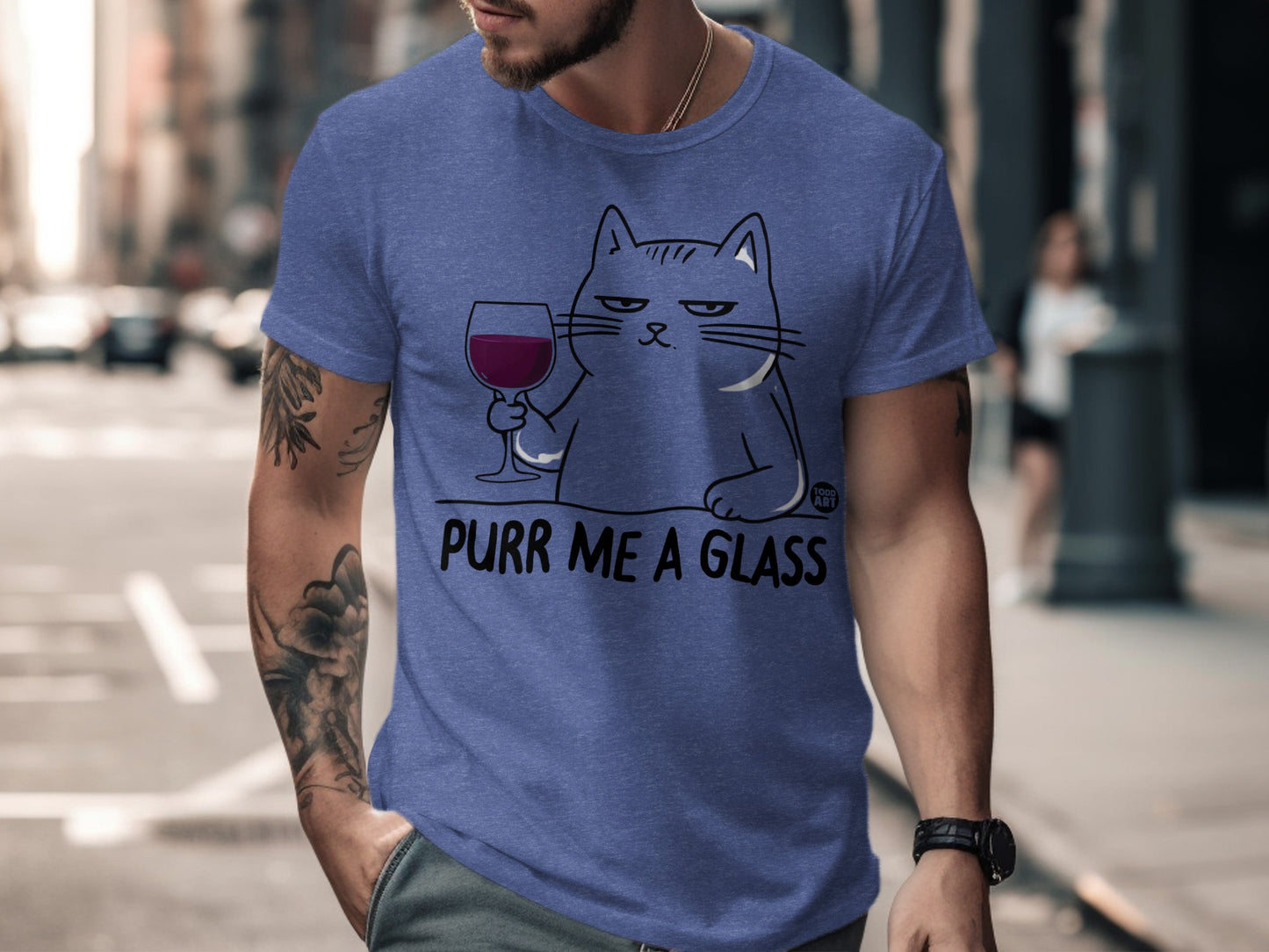 Purr Me A Glass Shirt Funny Cat Wine Lover Product Type