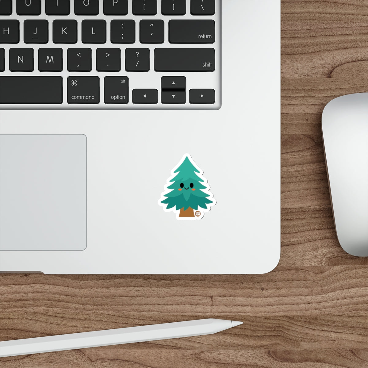 Cute Smiling Christmas Tree Sticker for Decorations