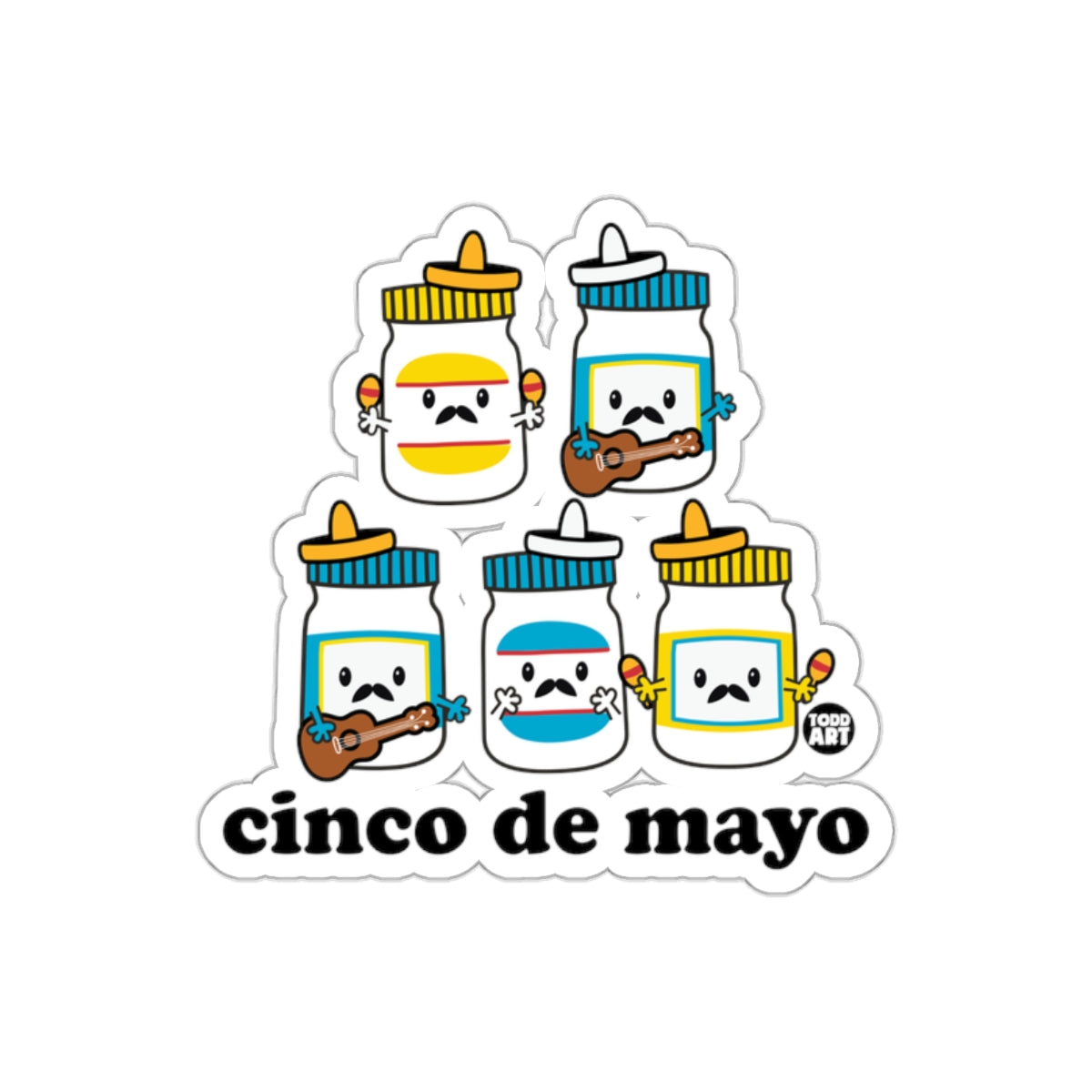 Cinco De Mayo Baby Jars Sticker Fun Celebration Decor