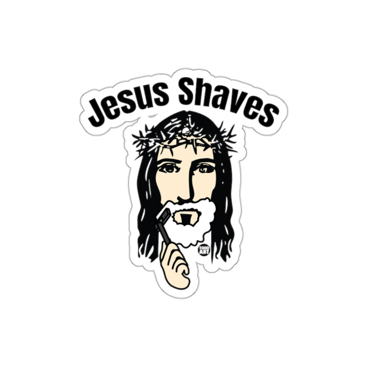Jesus Shaves Funny Sticker Hilarious Design Gift Item